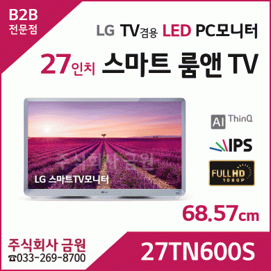 LG 스마트TV 겸용 모니터 27인치 룸앤TV 27TN600S