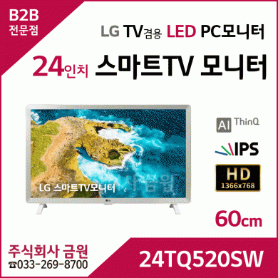 LG 스마트TV 겸용 모니터 24인치 24TQ520SW