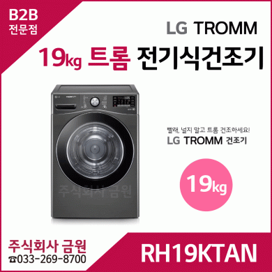 LG 트롬 19kg 전기식 건조기 RH19KTAN