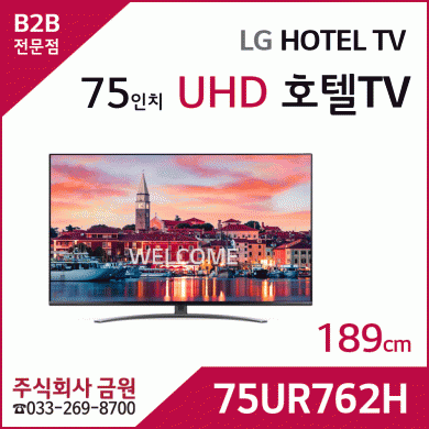 LG 75인치 UHD 호텔 TV 75UR762H