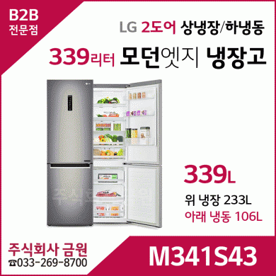LG 상냉장하냉동 냉장고 M341S43