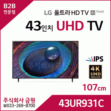 LG 43인치 4K UHD LED TV 43UR931C