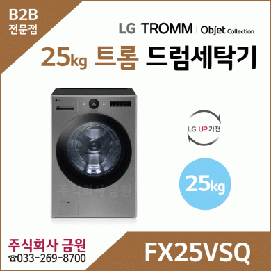 LG 트롬 25kg 오브제컬렉션 드럼세탁기 FX25VSQ