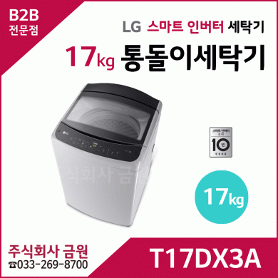 LG전자 17kg 통돌이세탁기 T17DX3A