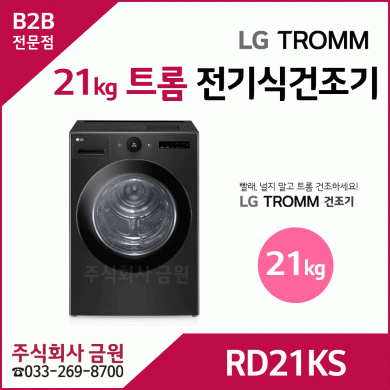 LG 트롬 오브제컬렉션 21kg 전기식 건조기 RD21KS