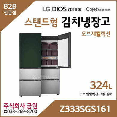 LG 디오스 오브제컬렉션 김치톡톡 김치냉장고 Z333SGS161