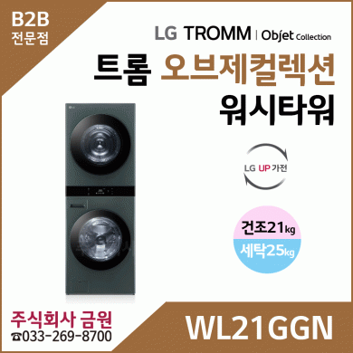 LG 트롬 오브제컬렉션 워시타워 WL21GGN