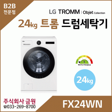 LG 트롬 24kg 오브제컬렉션 드럼세탁기 FX24WN
