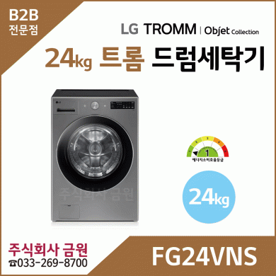 LG 트롬 24kg 오브제컬렉션 드럼세탁기 FG24VNS
