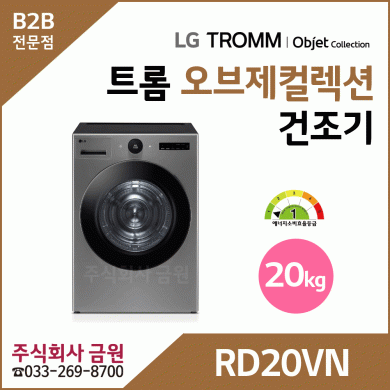 LG 트롬 20kg 전기식 건조기 RD20VN
