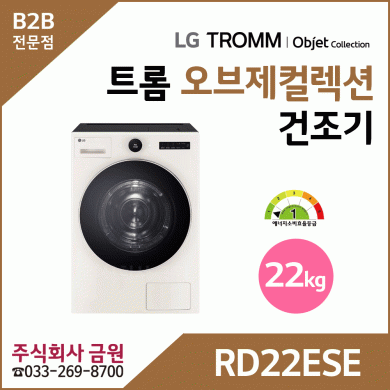 LG 트롬 22kg 전기식 건조기 RD22ESE