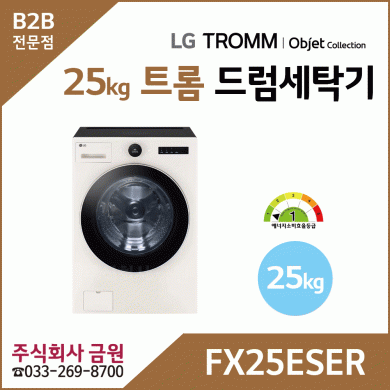 LG 트롬 25kg 오브제컬렉션 드럼세탁기 FX25ESER