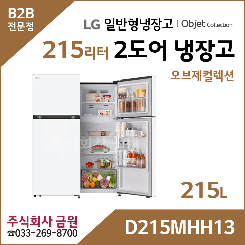 LG 2도어 일반냉장고 D215MHH13