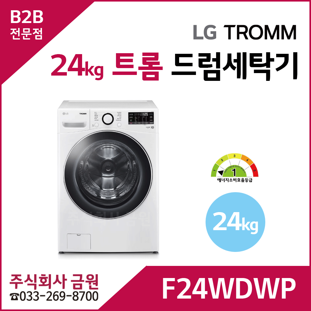 LG 트롬 드럼 세탁기 F24WDWP