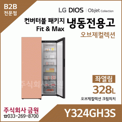 LG 컨버터블 패키지 오브제컬렉션 냉동 Y324GH3S